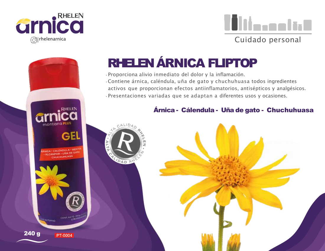 Rhelen Árnica Gel Fliptop